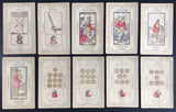 c.1885 Etteilla Tarot Type II Cards, published by Z. Lismon, Paris, 77/78 cards