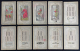 c.1885 Etteilla Tarot Type II Cards, published by Z. Lismon, Paris, 77/78 cards
