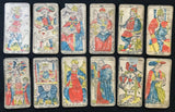c.1880 Conver Camoin Ancien Tarot Marseille Old Antique Partial Deck 74/78 Cards