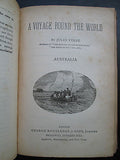 1885 Jules Verne A VOYAGE ROUND THE WORLD Illustrated 1st edition 3 Volumes in 1