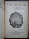 1885 Jules Verne A VOYAGE ROUND THE WORLD Illustrated 1st edition 3 Volumes in 1