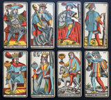 c.1898 Tarot Besancon Antique Deck B.P. Grimaud Paris France Partial 77/78 Cards