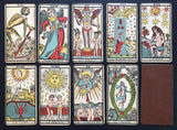 c.1898 Tarot Besancon Antique Deck B.P. Grimaud Paris France Partial 77/78 Cards