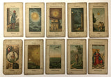 c.1890 Grimaud Grand Etteilla, Tarot Egyptien, Type I, 78/78 Cards