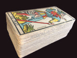 c.1898 Tarot Besancon Antique Deck B.P. Grimaud Paris France Partial 77/78 Cards