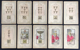 c.1885 Etteilla Tarot Type II Cards, published by Z. Lismon, Paris, 77/78 cards