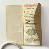 1781 Strasbourg Sackkalender