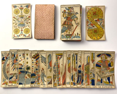 c.1850 Gassmann Swiss Tarot de Marseille Complete