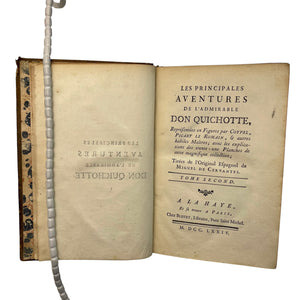 Don Quichotte (1774), by Miguel Cervantes, Published chez Bleuet 2 Volumes, 1st edition