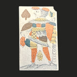 c.1750 Old Burgundy Playing Card 18th Century Jack of Spades Rousset France Rare