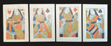 c.1830 Hunt & Sons Playing Cards London 32/32 Painted Stencil Small Format Rare