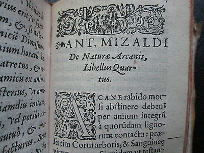 De Arcanis Naturae (1558) MIZAULD 1st Ed.