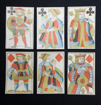 c.1760 Old French Playing Cards Lyon 32/32 Standing Courts