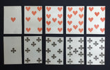 c.1760 Old French Playing Cards Lyon 32/32 Standing Courts