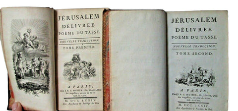 1774 Jerusalem Delivree, Tasso, 2 Vol. 1st ed., thus.