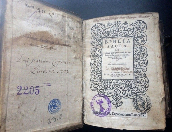 1558 Holy Bible, Jean Tournes – McClosky's Antiquarian Books 1558 Holy Bible, Jean Tournes – McClosky's Antiquarian Books